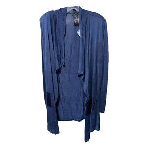 Premise Royal Navy Open Front Crochet Style Cardigan New with Tags‎